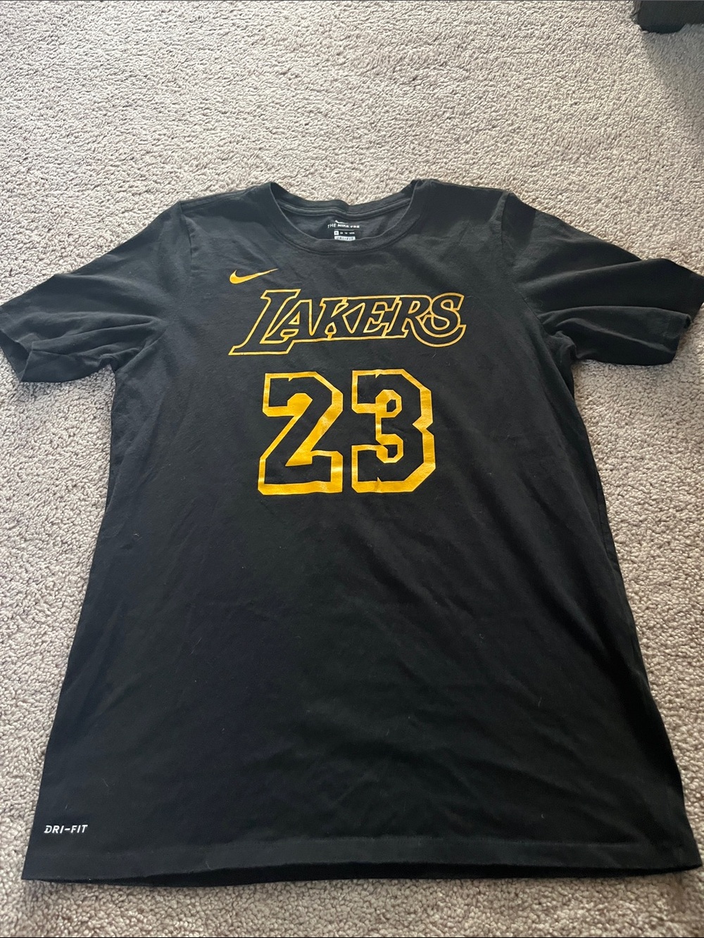 Nike Dri Fit LeBron James Lakers 23 Tshirt